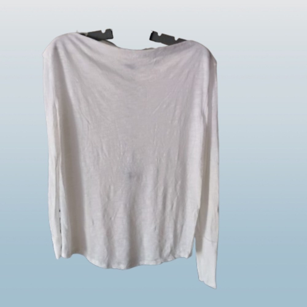We The Free Boat Neck White Long Sleeve Shirt – New condition, no tags